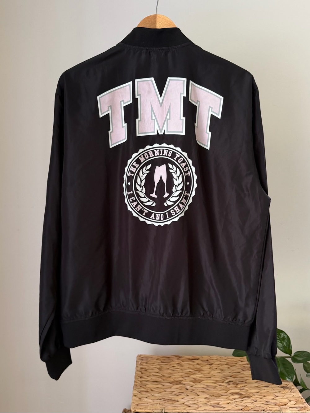 TMT The Morning Toast Podcast Merch Promo Full-Zip Bomber Jacket Size Large L